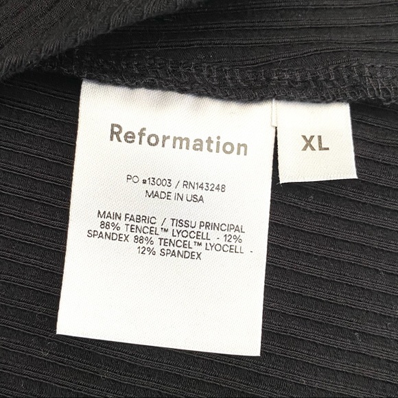 NWOT Reformation Black Marten Button Bodysuit XL - Picture 9 of 10